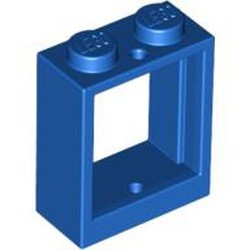 60592-7 Raam 1x2x2- vlak (NIEUWE stijl) ZONDER GLAS blauw NIEUW *1B277