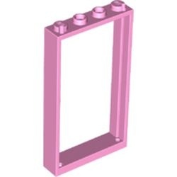 60596-104 Deurpost /raamframe 1x4x6 (2 gaatjes bovenin) roze, helder NIEUW *1L234