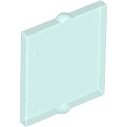 60601-15G Glas voor raam 1x2x2 nieuwe type (klein centraal pinnetje beide zijden) transparant lichtblauw gebruikt *1C037