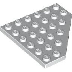 6106-1G Platte plaat 6x6 afgekapte hoek wit gebruikt *1G011