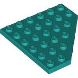 6106-39 Platte plaat 6x6 afgekapte hoek turquoise, donker NIEUW *5A026