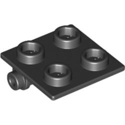 6134-11G Scharnierplaat- top 2x2 zwart gebruikt *6K11