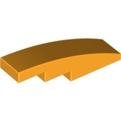 61678-110G Dakpan gebogen 1x4 oranje, lichthelder gebruikt *1D037