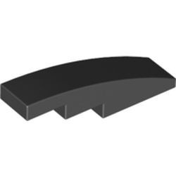 61678-11G Dakpan gebogen 1x4 zwart gebruikt *1D037