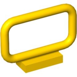 6187-3G Hek van buizen 1x4x2 geen nopgaten bovenop geel gebruikt *1C026