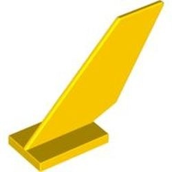 6239-3G Staart op plaat 2x3 geel gebruikt *1D040