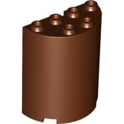 6259-88G Cylinder, half 2x4x4 bruin, roodachtig gebruikt *1F009