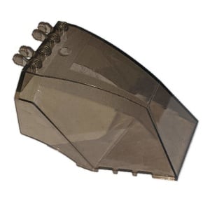 62694-13G Ruit 8x6x4 met 2 scharnieren (pakketzending) transparant zwart gebruikt *