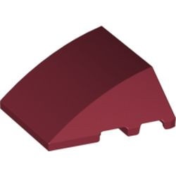 64225-59 Steen, wig 4x3 geen noppen bovenop rood, donker NIEUW *