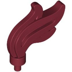64647-59 Vlam, drievoudige pluim rood, donker NIEUW *0B0000