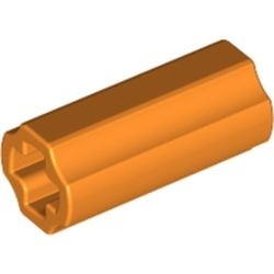 6538c-4 Technic, As koppelaar ribbels lengterichting oranje NIEUW *1A074