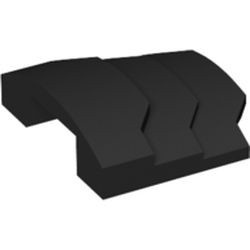 66955-11 Wig 4x3 tredes zonder noppen zwart NIEUW *