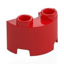 68013-5 Cylinder half 1x2x1 rood NIEUW *0D000