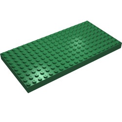 700eD-6 Steen/plaat 10x20 nieuwere tyoe nopgaten zijkant groen NIEUW *5K0000