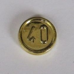 70501d-21G Munt 40 chroom goud gebruikt *1E020