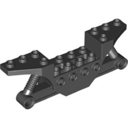 70682-11 Bodemplaat 2x10 met 4 pingaten (halve Quad Bike) zwart NIEUW *