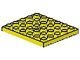 711-3G Platte plaat 5x6 met gat geel gebruikt *3D0000