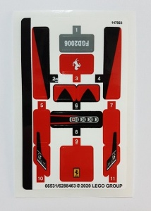 76895stk01 STICKER 76895 Ferrari F8 Tributo NIEUW *0S0000