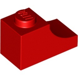 78666-5 Steen, boog 1x2 omgekeerd rood NIEUW *5B016
