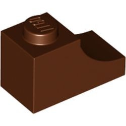 78666-88 Steen, boog 1x2 omgekeerd bruin, roodachtig NIEUW *5B016