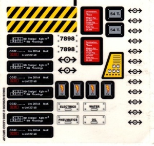 7898stk01 STICKER Trein Cargo de Luxe NIEUW *0S0000