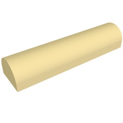 79756-2 Steen 1x4x 2/3 dubbel rond crème NIEUW *5B001
