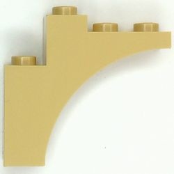 80543-2 Boog 1x4x3 (uitstekende nop en breder) crème NIEUW *5B023