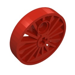 85489a-5 Treinwiel GROOT 30 mm. BLIND WIEL rood NIEUW *5W000