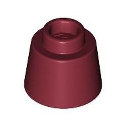 85975-59 Kegel 1,17x1,17x 2/3 (Fez) rood, donker NIEUW *1B087