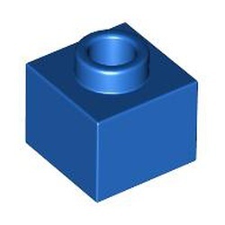 86996-7 Steen 1x1x 2/3 open nop blauw NIEUW *