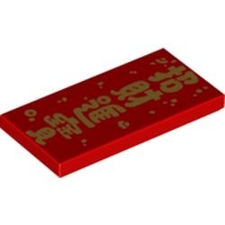 87079pb1080-5 Tegel 2x4 met Chinese tegels rood NIEUW *0K000