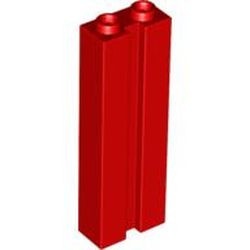 88393-5G Steen 1x2x5 MET SLEUF rood gebruikt *5K000
