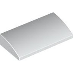 88930-1G Dakpan gebogen 2x4x2/3 geen noppen, MET bodemtubes wit gebruikt *1D037 - Img 1