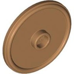 91884-150 Schild rond met nop en ring caramel, midden NIEUW *0L0000