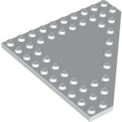92584-1 Platte plaat 10x10 afgekapte hoek dubbele rij noppen zijkanten wit NIEUW *5A025