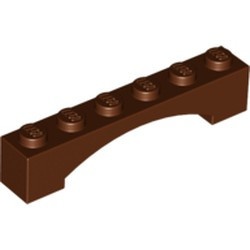 92950-88 Steen, boog 1x6x1 hoog VERHOOGDE BOOG bruin, roodachtig NIEUW *1B387