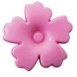 93080h-104 Bloem met 5 blaadjes en pin roze, helder NIEUW *0L0000