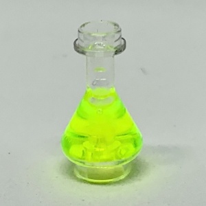 93549pb03-12 Laboratorium kolf met trans-neongroene vloeistof transparant NIEUW *0D0000