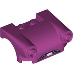 93597pb001-71G Spatbord 3x4 met koplampen met patroon magenta gebruikt *5S086