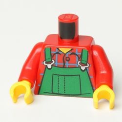 973pb0547c01-5 L1-08 Rood hemd met groene overall rood NIEUW *0B0000