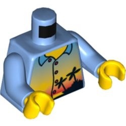 973pb0566c01-42G Torso, shirt met palmbomen blauw, midden gebruikt *0B0000