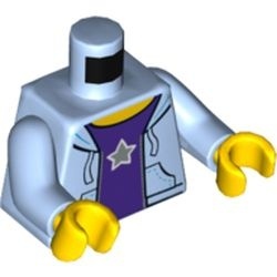973pb2344c01-105 Torso, vest met donkerpaars shirt met ster blauw, lichthelder NIEUW *0B0000