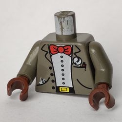 973px184c01-10 Torso, Adventures Orient jas met rode vlinderdas, donkergrijze armen donker, grijs (klassiek) NIEUW *0B0000