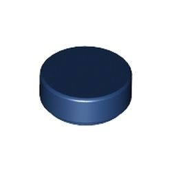 98138-63 Tegel 1x1 ROND blauw, donker NIEUW *1B141