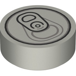 98138pb033-95 Tegel 1x1 ROND blikje zilver, mat NIEUW *0L0000