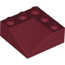99301-59G Dakpan 33 graden hoek 3x3 BINNENZIJDE rood, donker gebruikt *1D033
