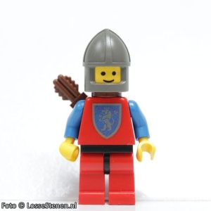 cas119aG Crusader Lion - Gray Chin-Guard, rode benen gebruikt *0M0000