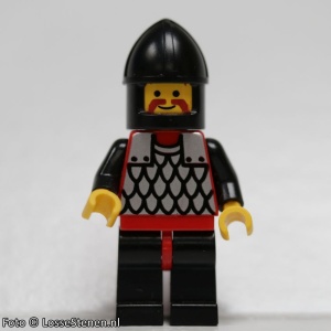 cas146G Scale Mail - rode, Chin-Guard, Zwarte benen, Zwarte armen gebruikt *0M0000 - Img 2