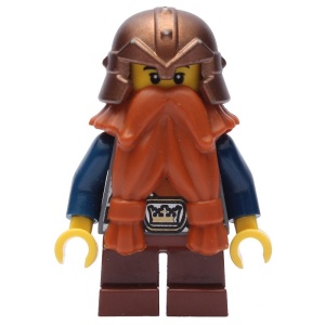 cas431G Fantasy Era- Dwerg, donkeroranje baard gebruikt *0M0000