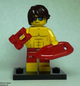 col12-7 Lifeguard met verrekijker, reddingsvlot en standaard NIEUW *0M0000